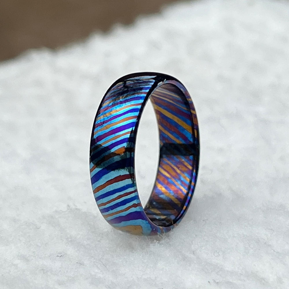 Colorful Timascus Domed Ring