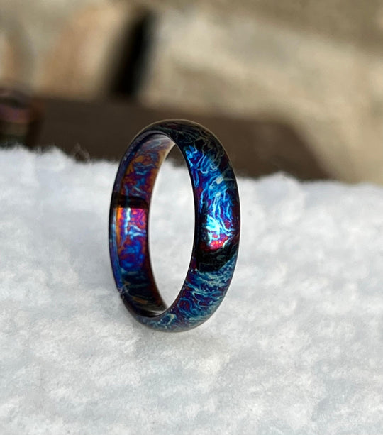 Anodized Titanium Couple Rings