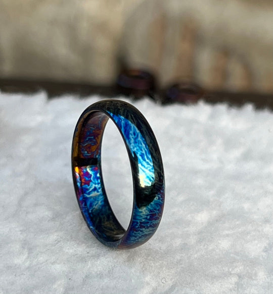 Colorful Anodized Titanium Ring