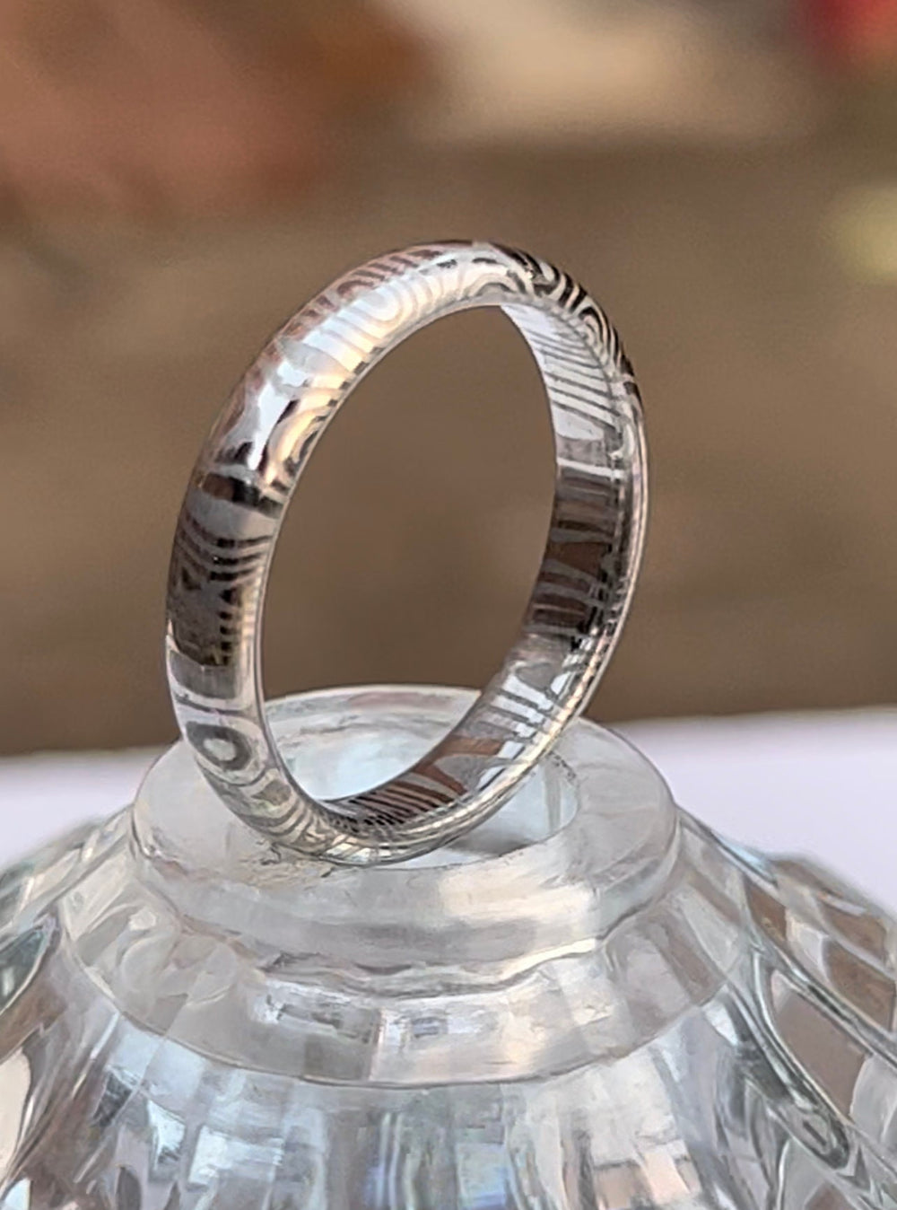 Personalized Damascus Wedding Ring